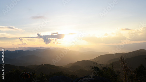 Natural mountain view,High mountain in morning time. Beautiful natural landscape