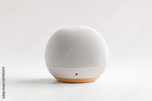 White background with Bluetooth speaker