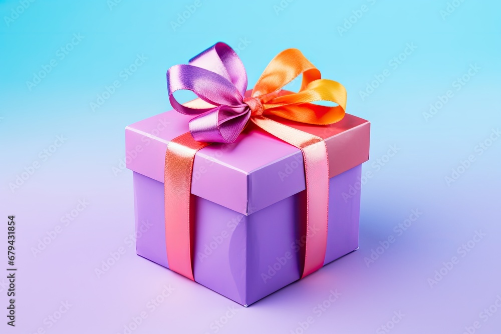 Colorful background with gift box.