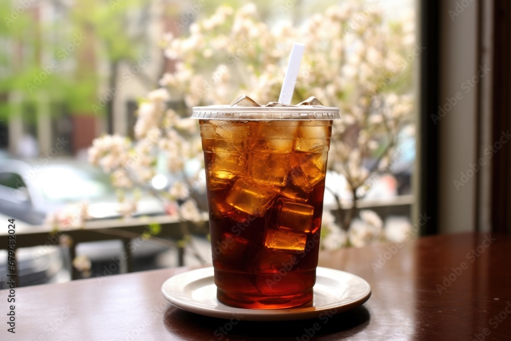 Oolong tea, chilled, in a Chinese eatery. Oolong tea, chilled, in a Chinese eatery.