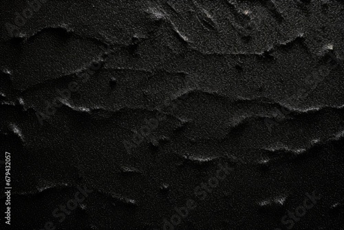 Metallic black texture banner with close-up glitter. Noisy backdrop  panoramic metal.