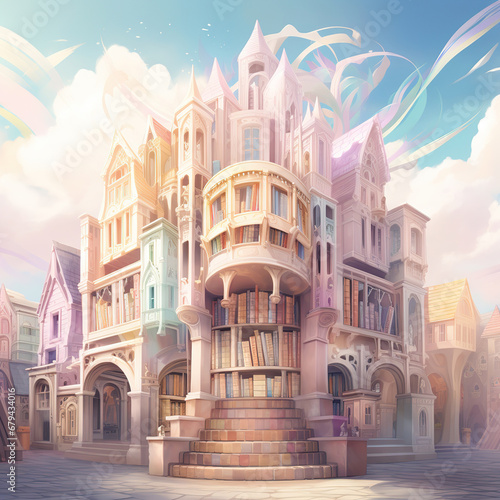 Whimsical Pastel Dreams: A Fairy Tale House