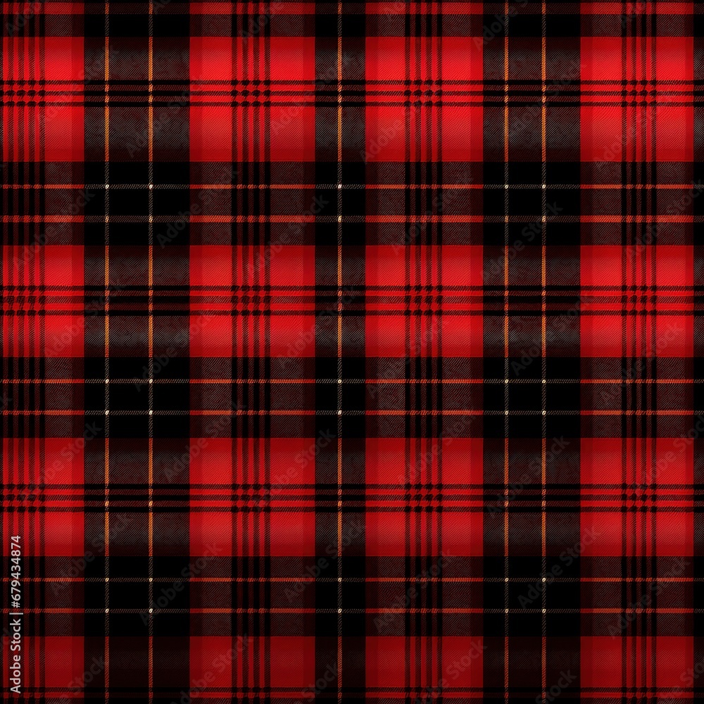 Obraz premium Seamless flannel fabric texture pattern background with generative ai