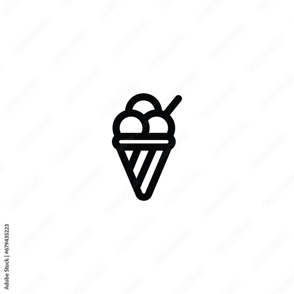 Ice cream icon. outline icon For Web and mobile apps