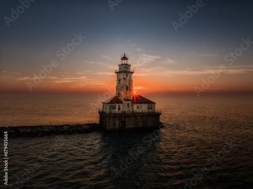 Wallpaper Mural Chicago lighthouse at sunrise Torontodigital.ca