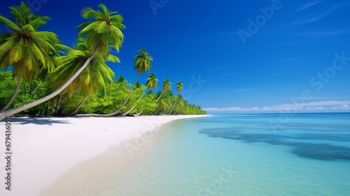 beach with palm trees © Bobby