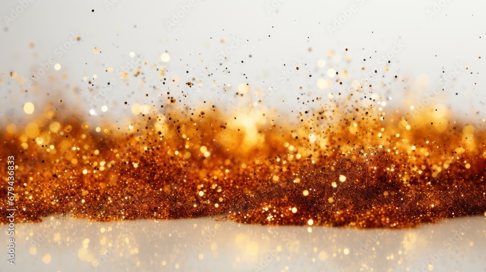 Golden Sparkling Particles Isolated, Abstract Background, Effect Background HD For Designer