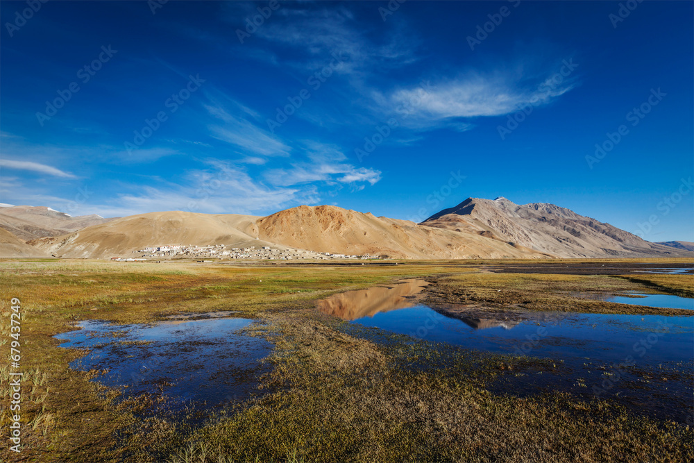 Korzok village on Tso Moriri, Ladakh, India