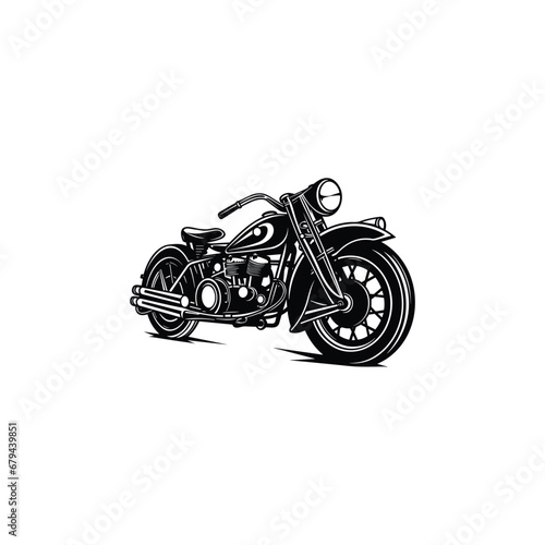 motorbike - chooper - motorcycle logo template illustration