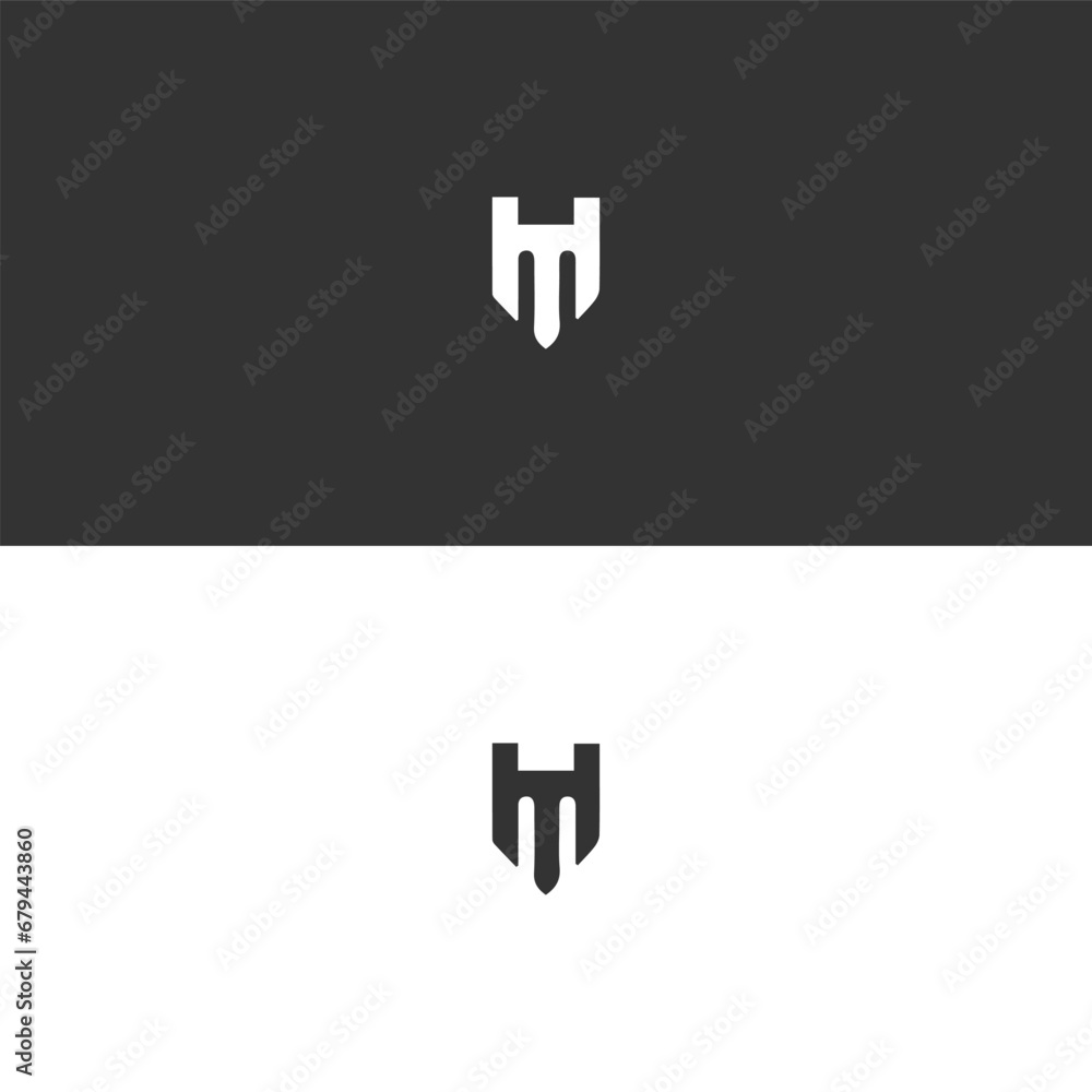 Obraz premium Letter M logo icon design template elements