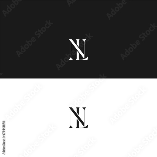 NL logo. N L design. White NL letter. NL, N L letter logo design. Initial letter NL linked circle uppercase monogram logo. N L letter logo vector design. 