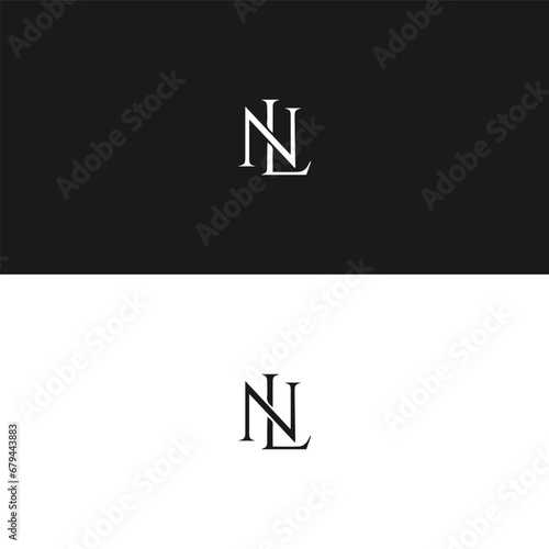 NL logo. N L design. White NL letter. NL, N L letter logo design. Initial letter NL linked circle uppercase monogram logo. N L letter logo vector design. 