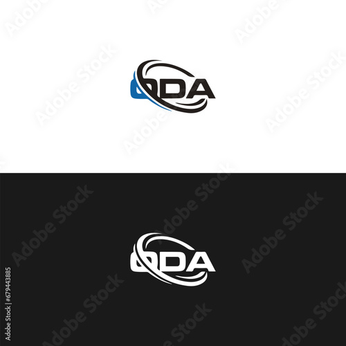 ODA logo. O D A design. White ODA letter. ODA, O D A letter logo design. Initial letter ODA linked circle uppercase monogram logo. O D A letter logo vector design. 