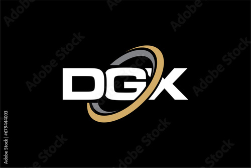 DGK creative letter logo design vector icon illustration	
 photo