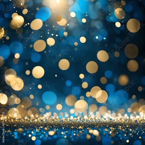 golden christmas background with snowflakes