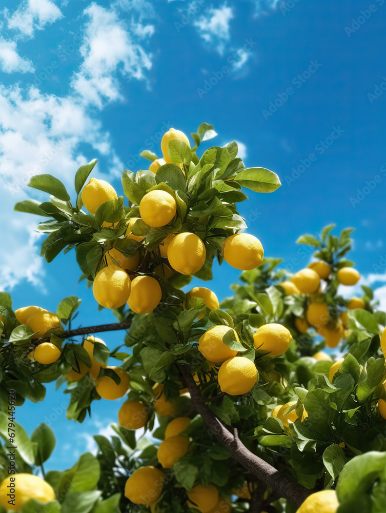 Summer's Bounty: Lemons Against the Sky