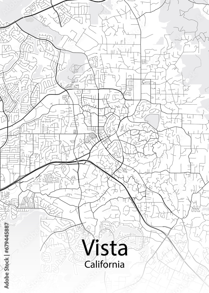 Vista California minimalist map