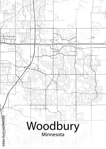 Woodbury Minnesota minimalist map