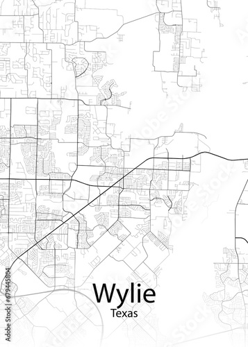 Wylie Texas minimalist map