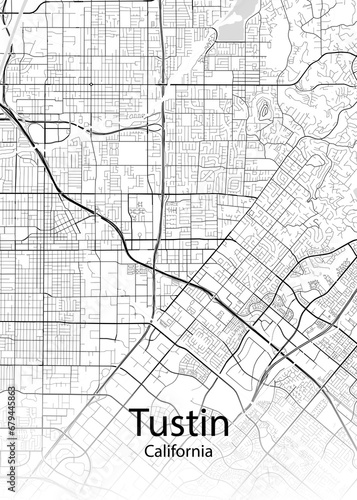 Tustin California minimalist map