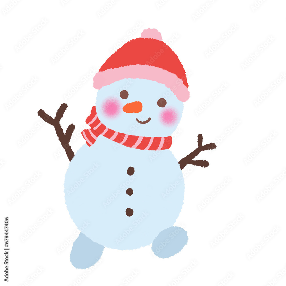 Happy Snowman  for Christmas card.