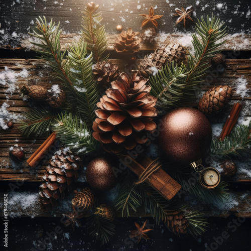 ai generative  cozy Merry Christmas background or happy New Year background.