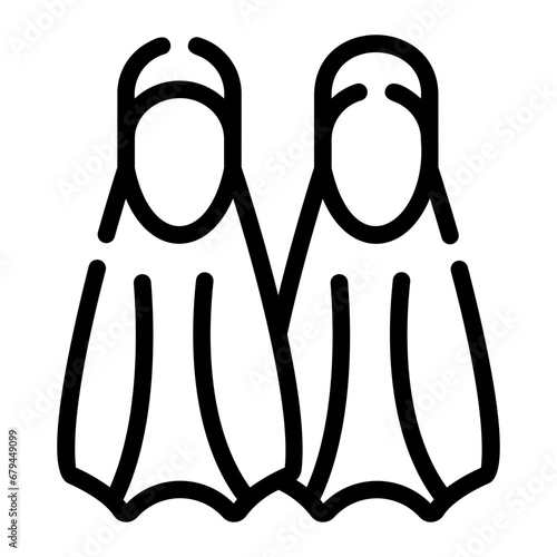 flippers Line Icon