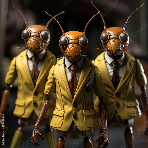 3d ants wearing cute clothes © avivmuzi