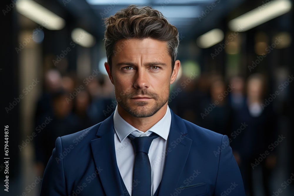 Portrait of a confident Leadership Advertising Manager and proud businessman in startup office Portrait of a confident Leadership Advertising Manager and proud businessman in startup office