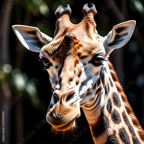 Portrait of a giraffe.  