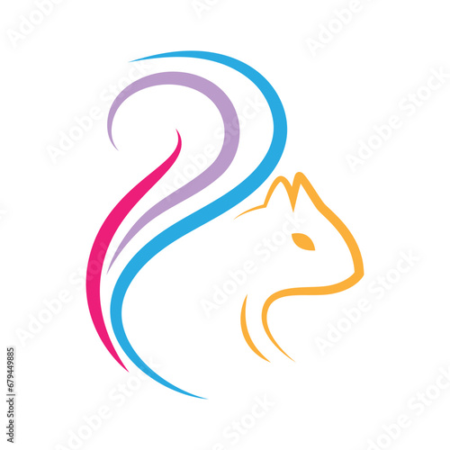 Squirrel design icon logo