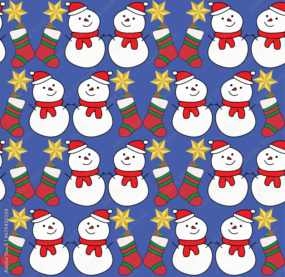 christmas seamless pattern snowman christmas seamless pattern snowman