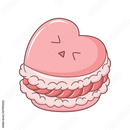 Cute Macaroon Character Design Illustration