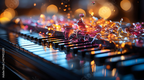 abstract musical background piano keyboard 