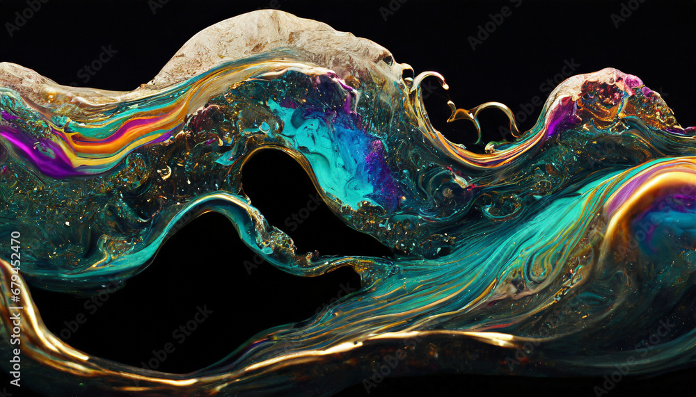 Obraz premium Flowing Minerals and Metals