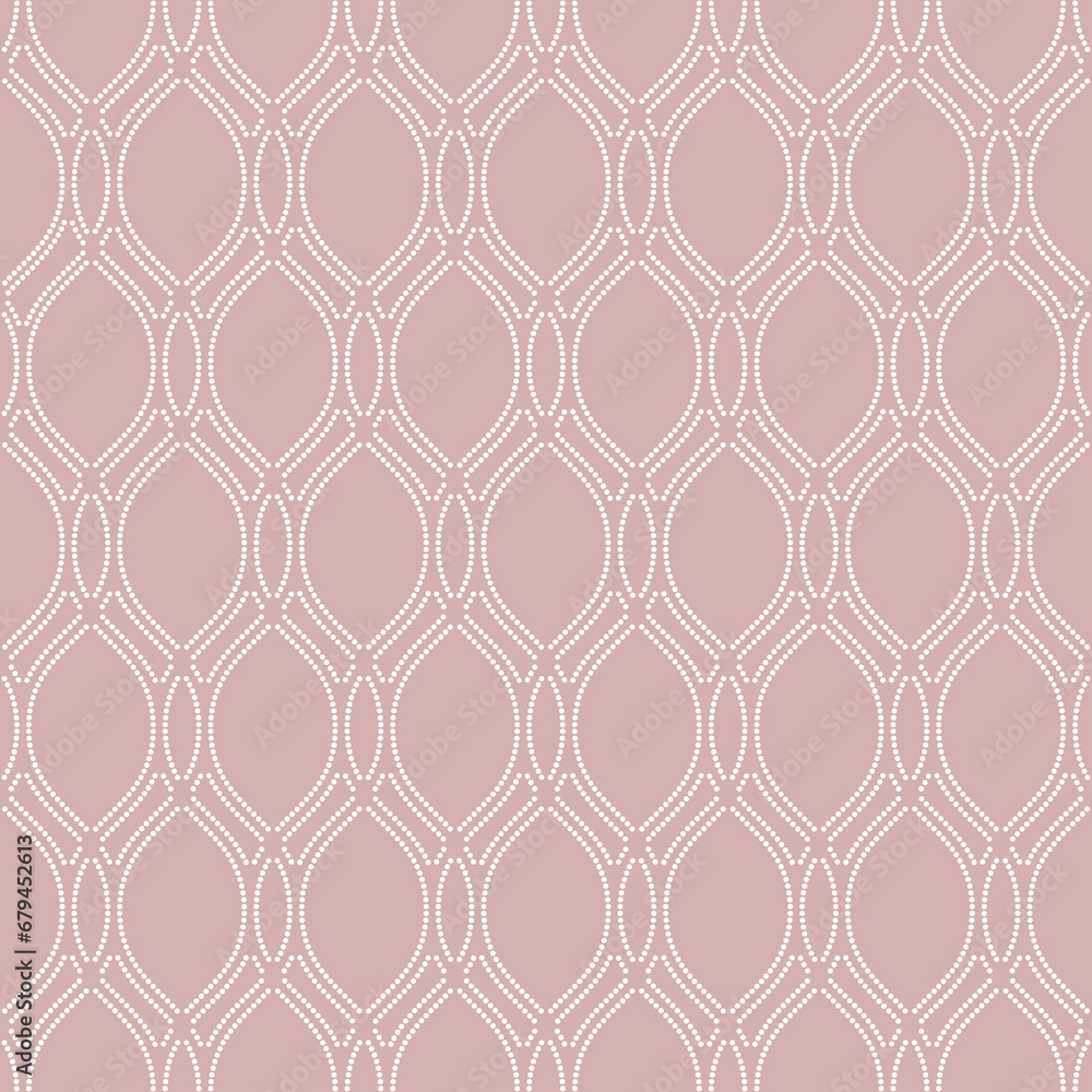 Naklejka premium Seamless ornament. Modern wavy background. Geometric modern dotted purple and white pattern