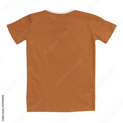 With simple multiple clicks, you may visualize your designs on this Back View Perfect T Shirt Mockup In Brown Alpaca Color..