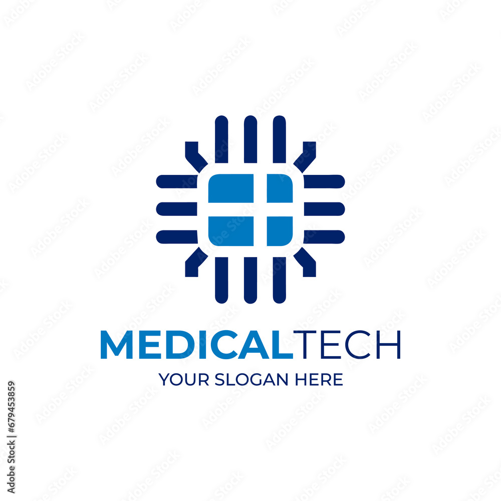 Simple and modern Medical Technology logo design 