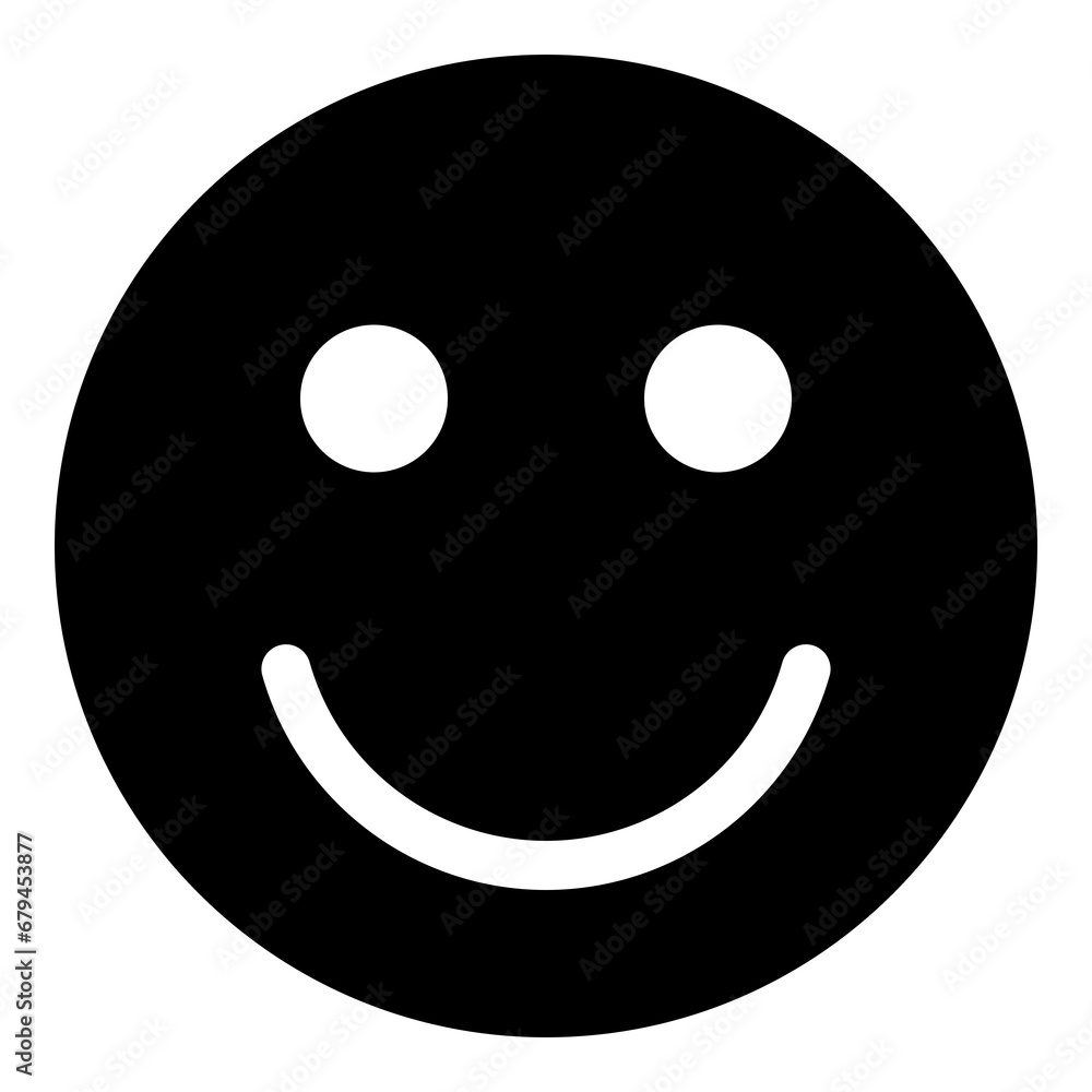 Smile icon for happy and positive feeling Smile icon for happy and positive feeling