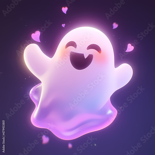 C4D Halloween ghost icon, Halloween, holiday decoration material, vector illustration