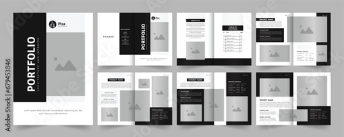 Architecture portfolio or portfolio template design, interior portfolio, business portfolio.