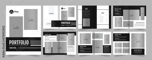 Architecture portfolio template or professional interior portfolio design, interior portfolio, business portfolio.