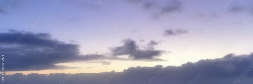 Blur background of natural scenery with sky decorated with clouds and sunlight