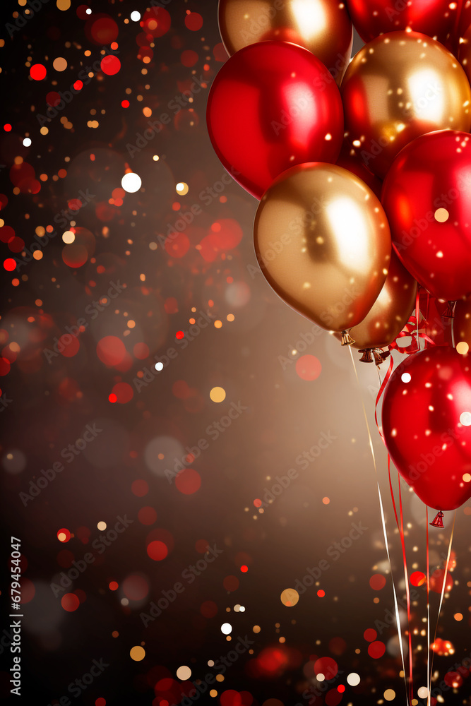 custom made wallpaper toronto digitalCelebration party banner background with red, gold balloons, carnival, festival or birthday balloon red background, red celebration background template