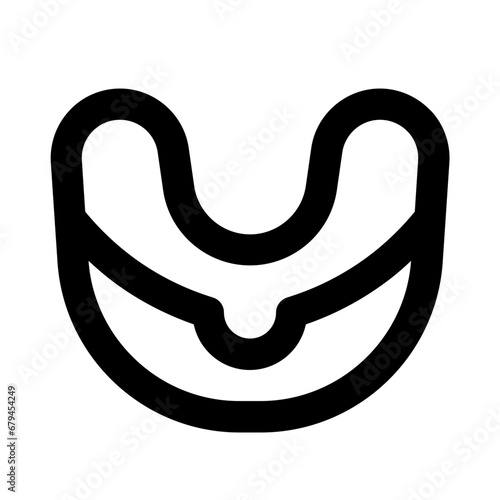 mouth guard line icon