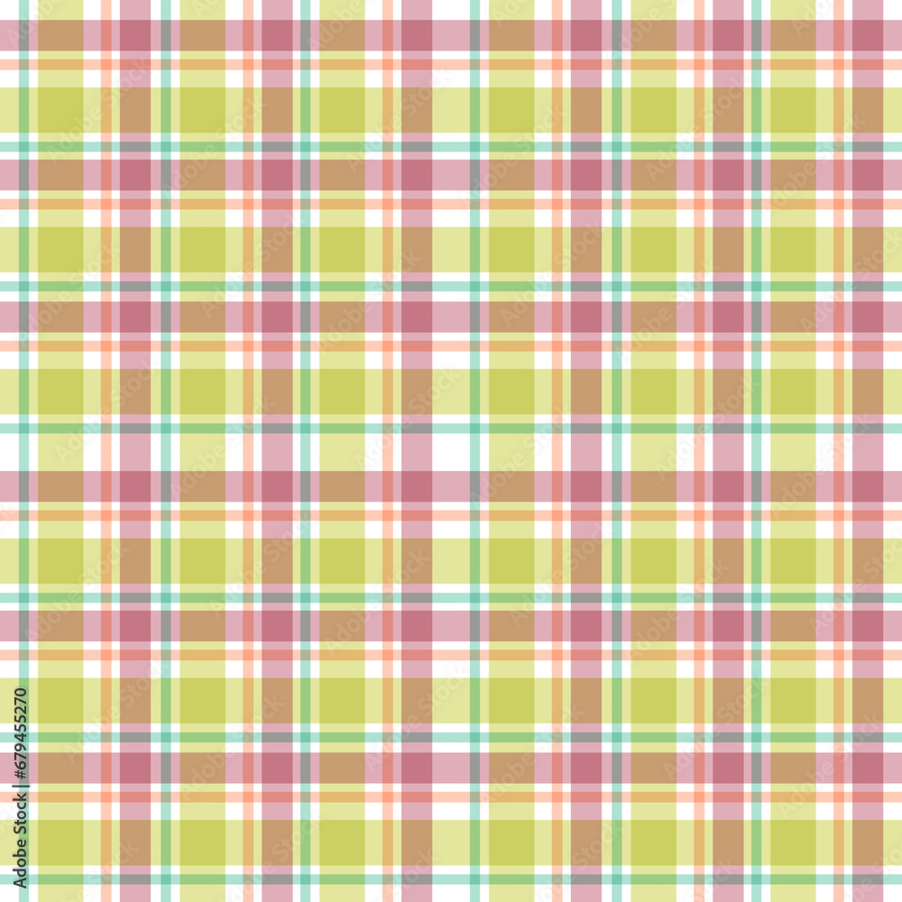 Fototapeta premium green plaid seamless pattern
