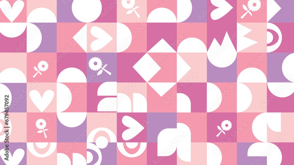 Purple and pink Bauhaus background in 4K ratio.
mosaic design concept, great for wallpaper Purple and pink Bauhaus background in 4K ratio.
mosaic design concept, great for wallpaper