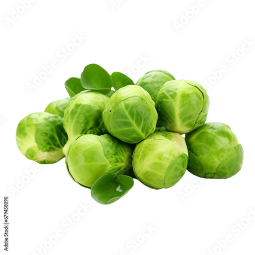PNG and PSD fresh green cabbage isolated on a transparent background