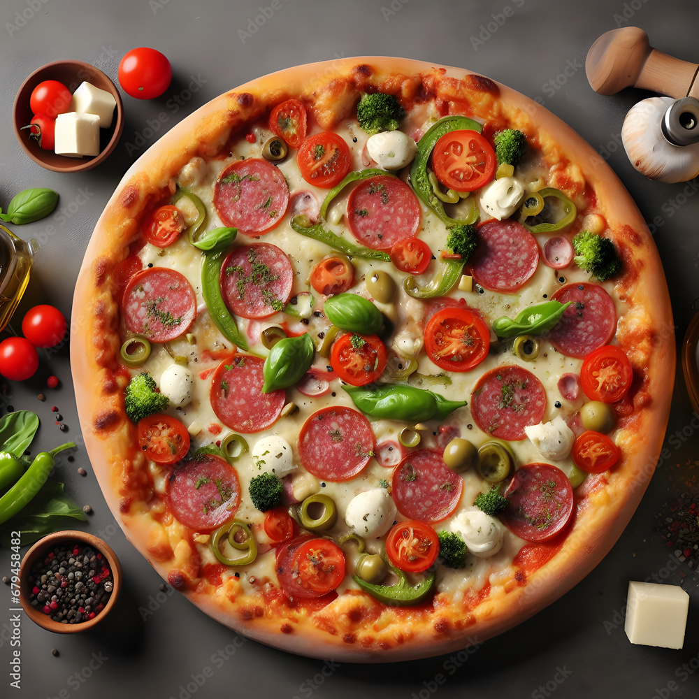 delicious tasty pizza plain bakground delicious tasty pizza plain bakground