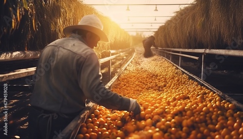 Orange Fruit Processing Plant, Processes fresh fruits into juices, sauces, jams, and other fruit products © IMRON HAMSYAH